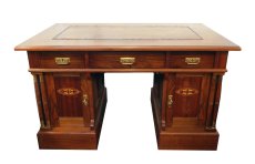 Schreibtisch - Nussbaum - Jugendstil  - Antik - Möbel - Antiquitäten